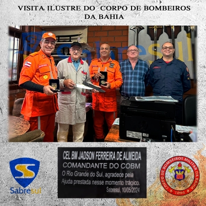 Visita ilustre do Corpo de Bombeiros da Baiha